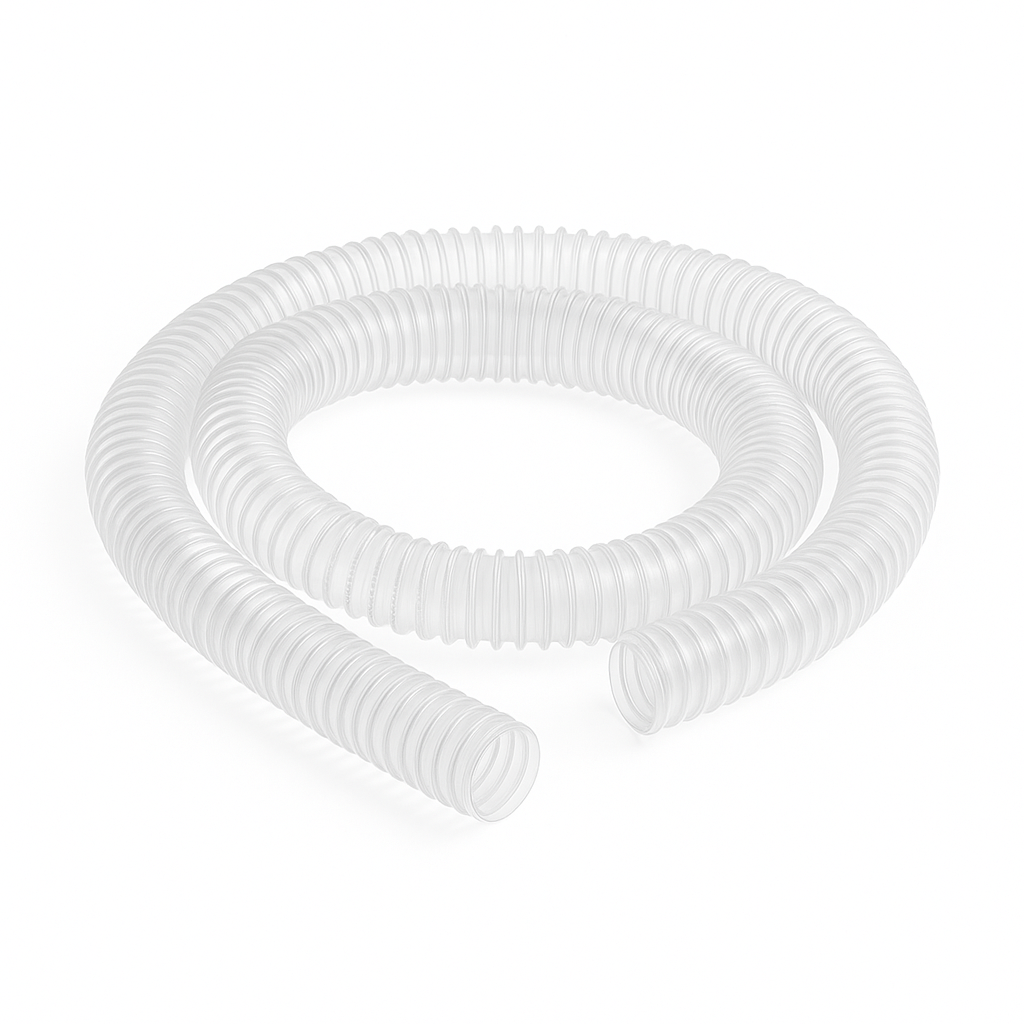 Corrugated oxygen extension tubing for respiratory therapy used in Oshawa Ontario hospitals and home ventilator setups