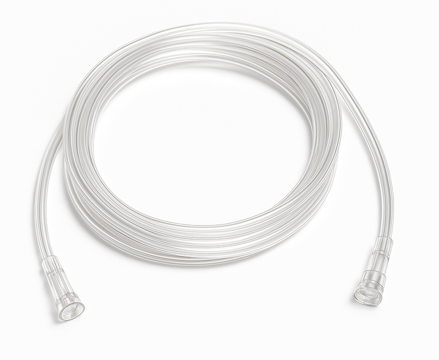 Clear oxygen supply tubing for adult respiratory equipment used in Ontario hospitals and home oxygen setups