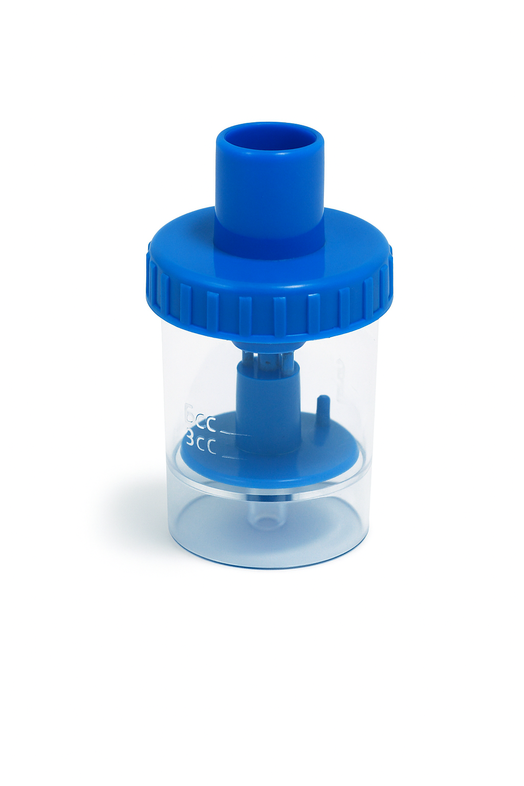 Adult disposable bubble humidifier used in Ontario clinics for oxygen therapy and respiratory care