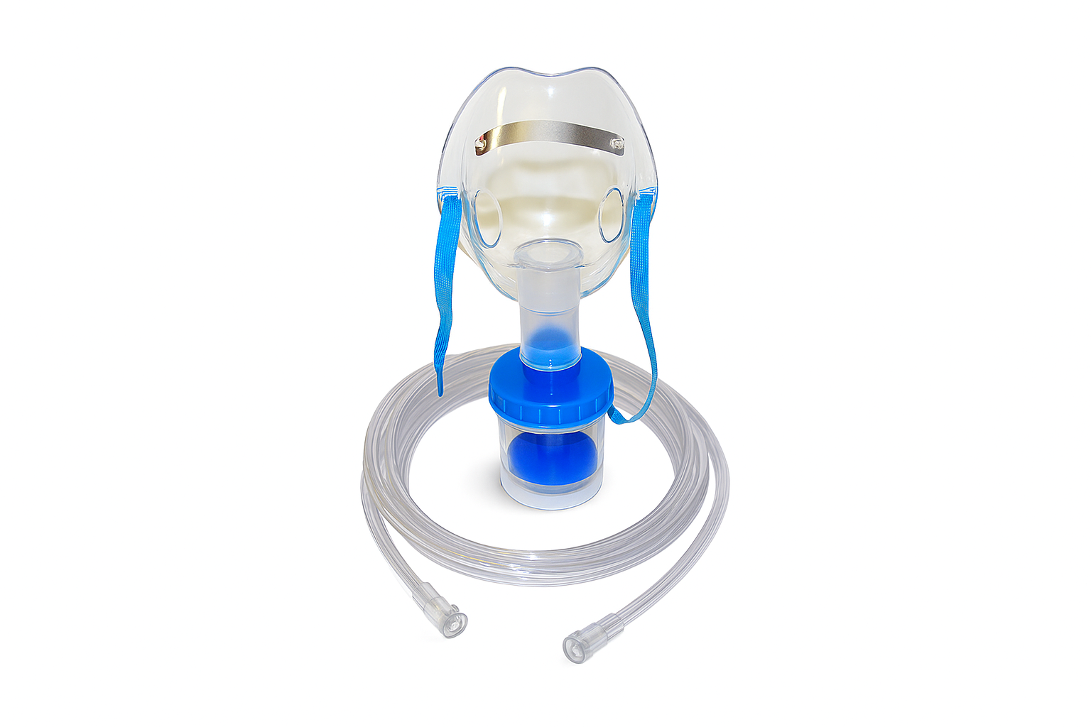 dult Nebulizer Mask Kit with Elastic Strap, Tubing, and Medication Cup – Standard Oxygen Therapy Setup in Ontario Healthcare Environments