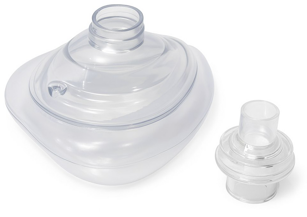 Rescuer® Brand CPR Emergency Breathing Mask with Valve, Filter + Clamshell Case