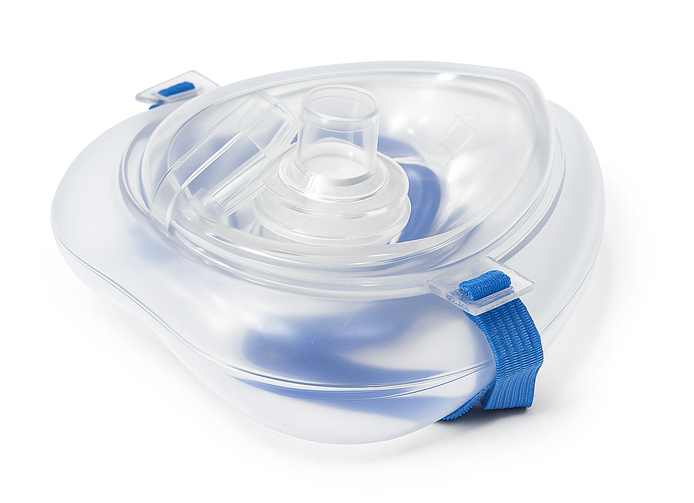 Rescuer® Brand CPR Pocket Mask with One-Way Valve, O2 Inlet, Filter, and Strap