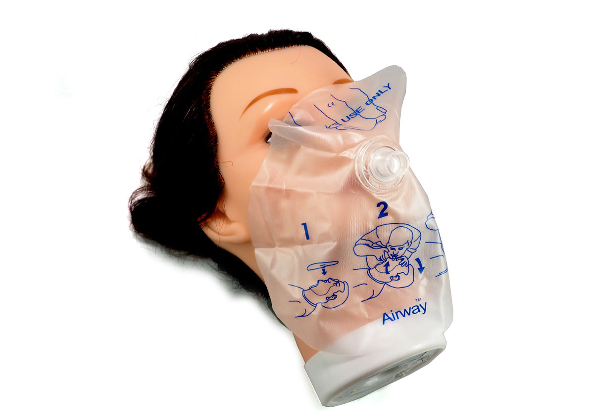 Airway® CPR Shield with One-Way Mouthpiece Valve and Custom Printed Pouch