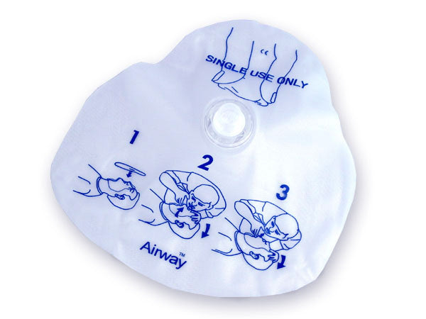 Airway® CPR Shield with One-Way Mouthpiece Valve and Custom Printed Pouch