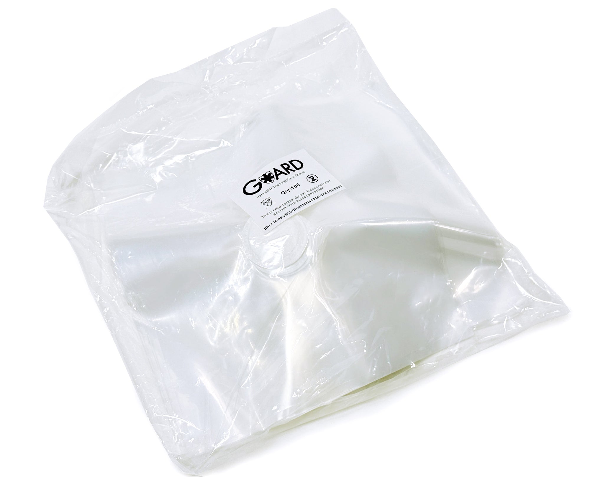 Disposable emergency breathing barrier with one way valve used in Guelph Ontario workplace safety kits