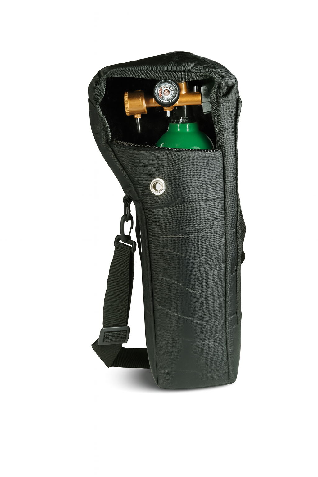 Oxygen Cylinder Shoulder Carrying Bag with Window – Black