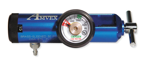 Amvex oxygen tank with gauge and regulator