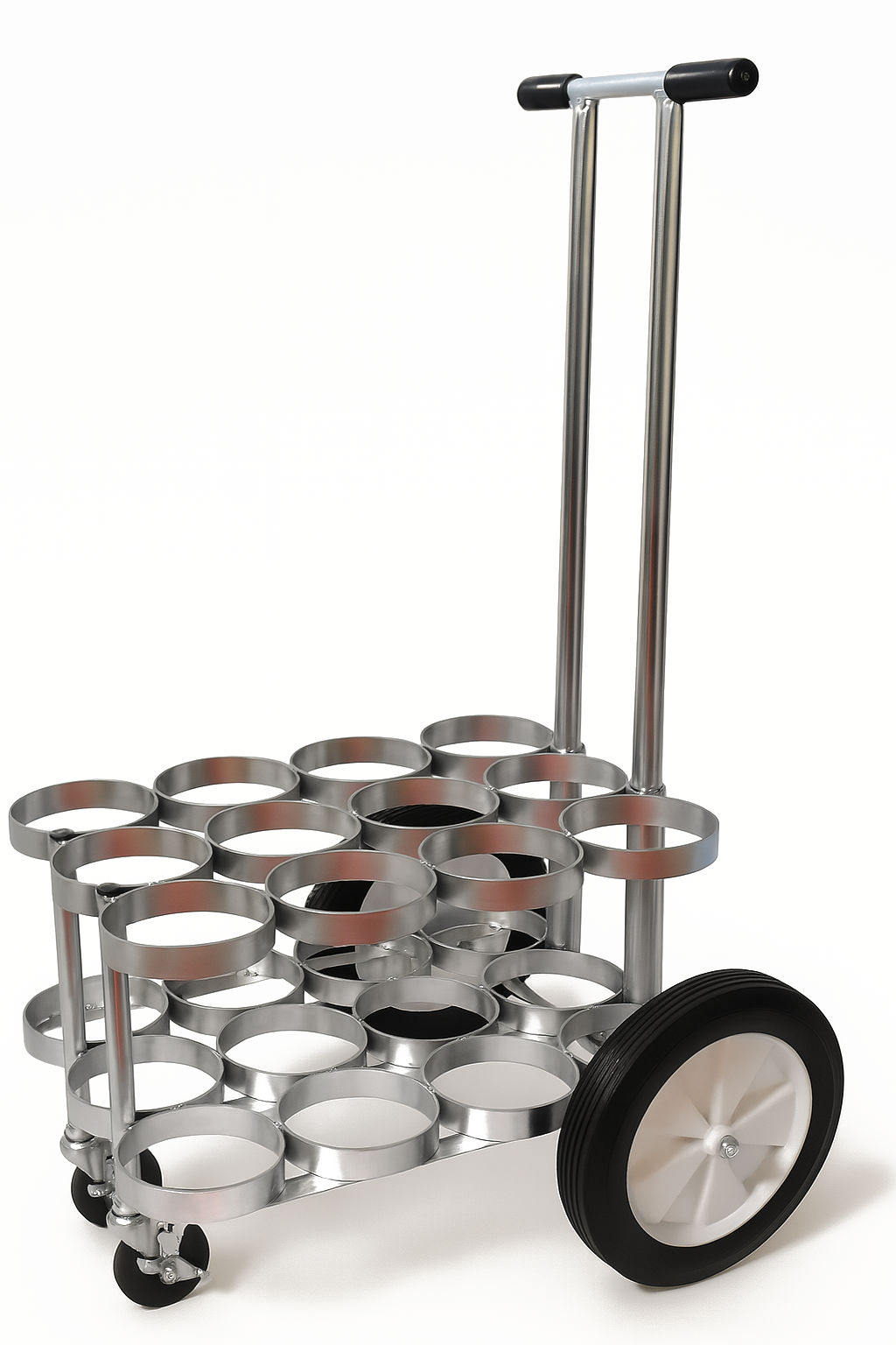 Wheeled Oxygen Tank Carrier for D and E Cylinders