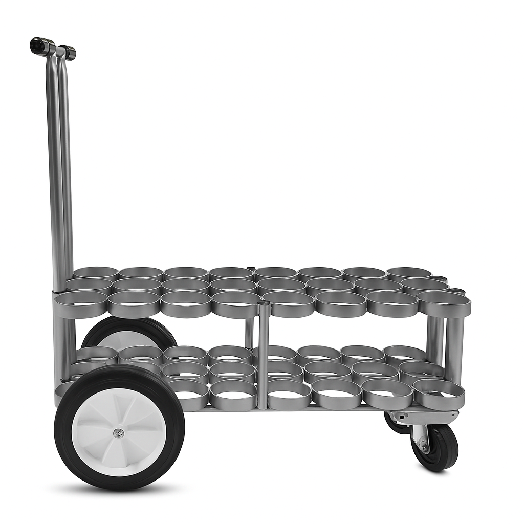 Wheeled Oxygen Tank Carrier for D and E Cylinders