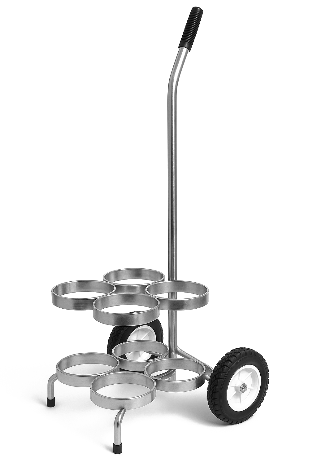 Wheeled Oxygen Tank Carrier for D and E Cylinders