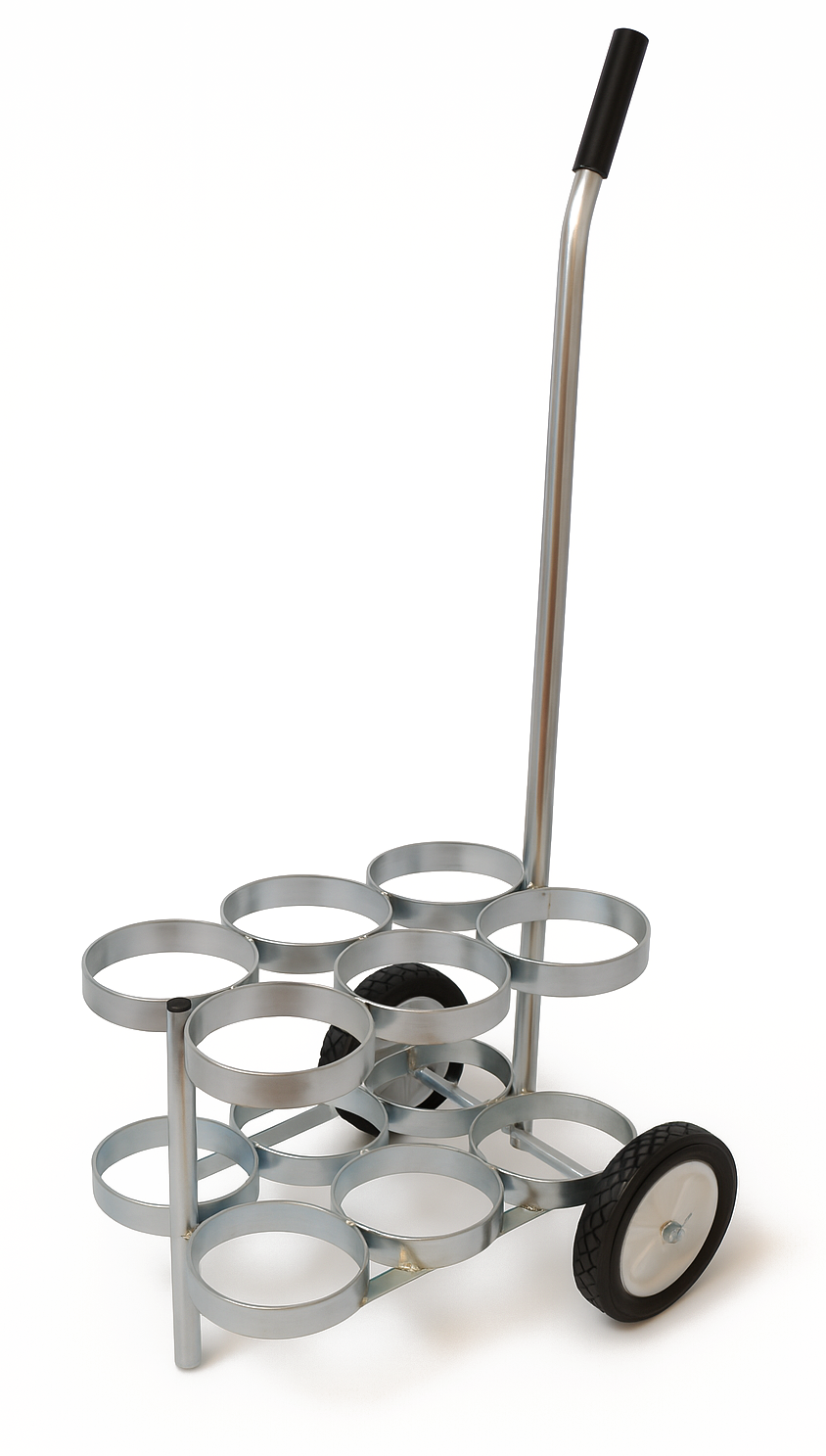 Wheeled Oxygen Tank Carrier for D and E Cylinders
