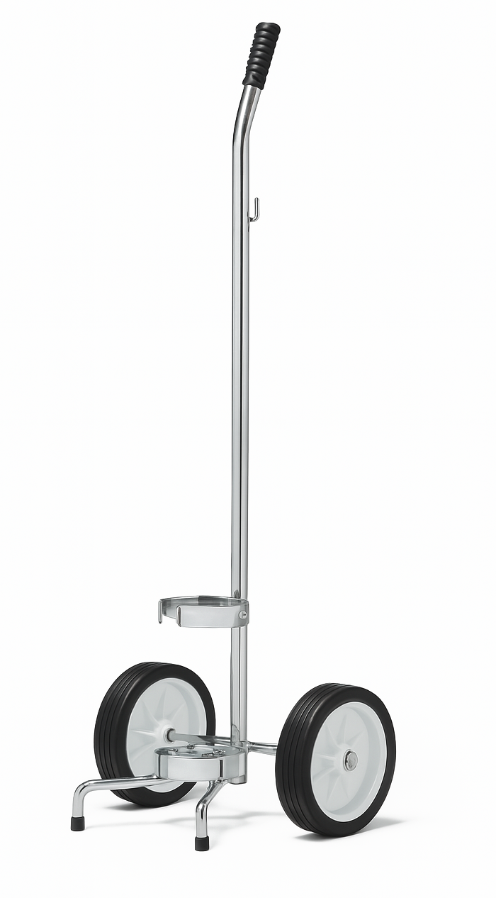 Wheeled Oxygen Tank Carrier for D and E Cylinders