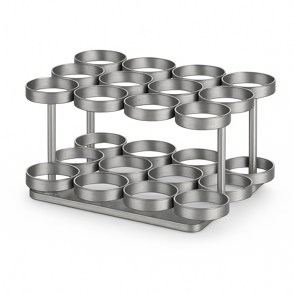 Chrome Cylinder Rack for D & E Oxygen Cylinders – 4 to 12 Capacity