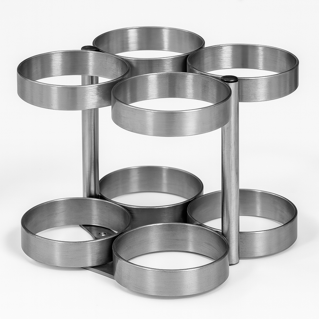 Chrome Cylinder Rack for D & E Oxygen Cylinders – 4 to 12 Capacity