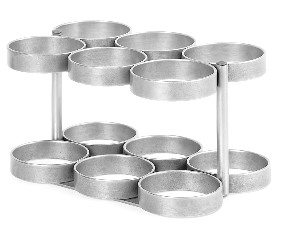 Chrome Cylinder Rack for D & E Oxygen Cylinders – 4 to 12 Capacity