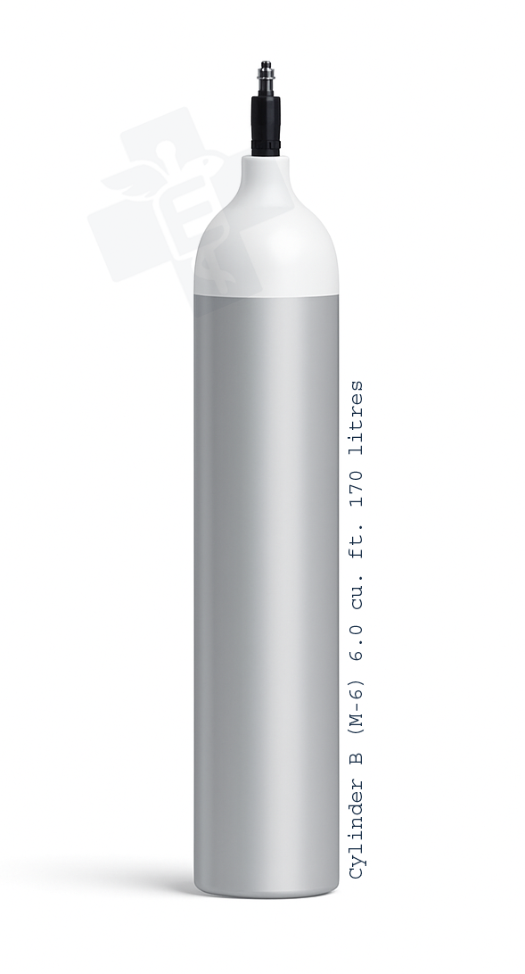 Aluminum Cylinder B oxygen tank for emergency medical use in Ontario