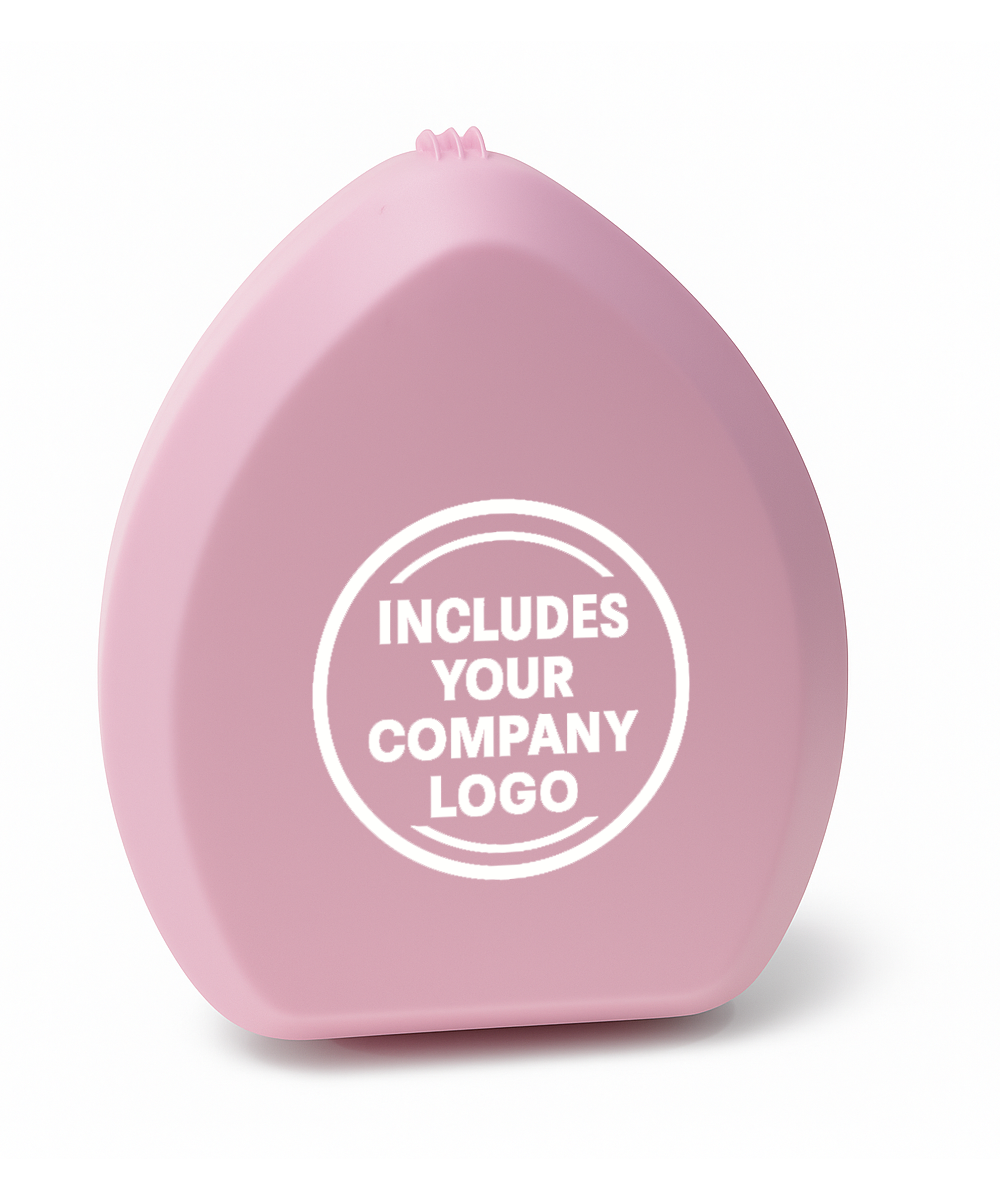 Rescuer® Brand CPR Emergency Breathing Mask with O2 Inlet, Valve, Filter, Case and Logo Print
