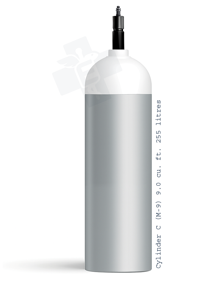 C size oxygen tank M9 255L for first aid and EMS kits in British Columbia