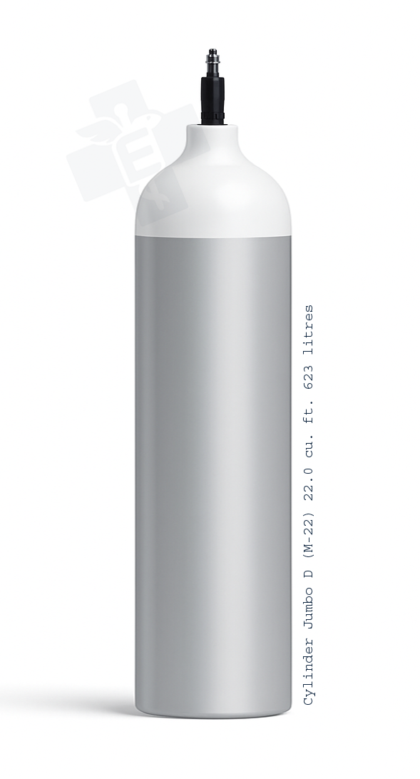 Jumbo D oxygen cylinder M22 for emergency response units in Alberta
