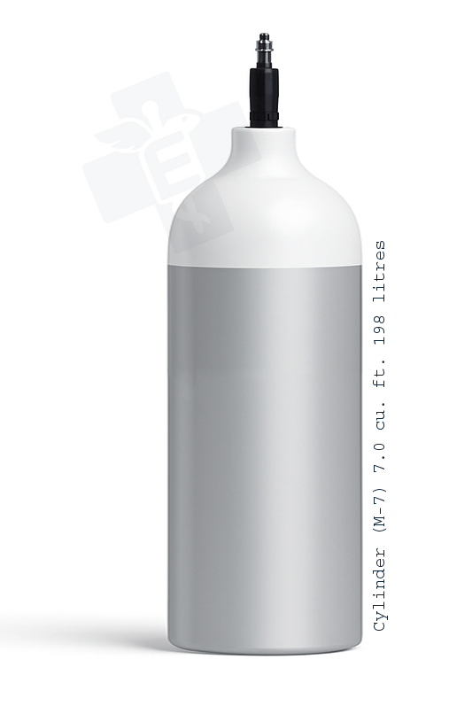 Oxygen cylinder M7 with CGA 870 post valve