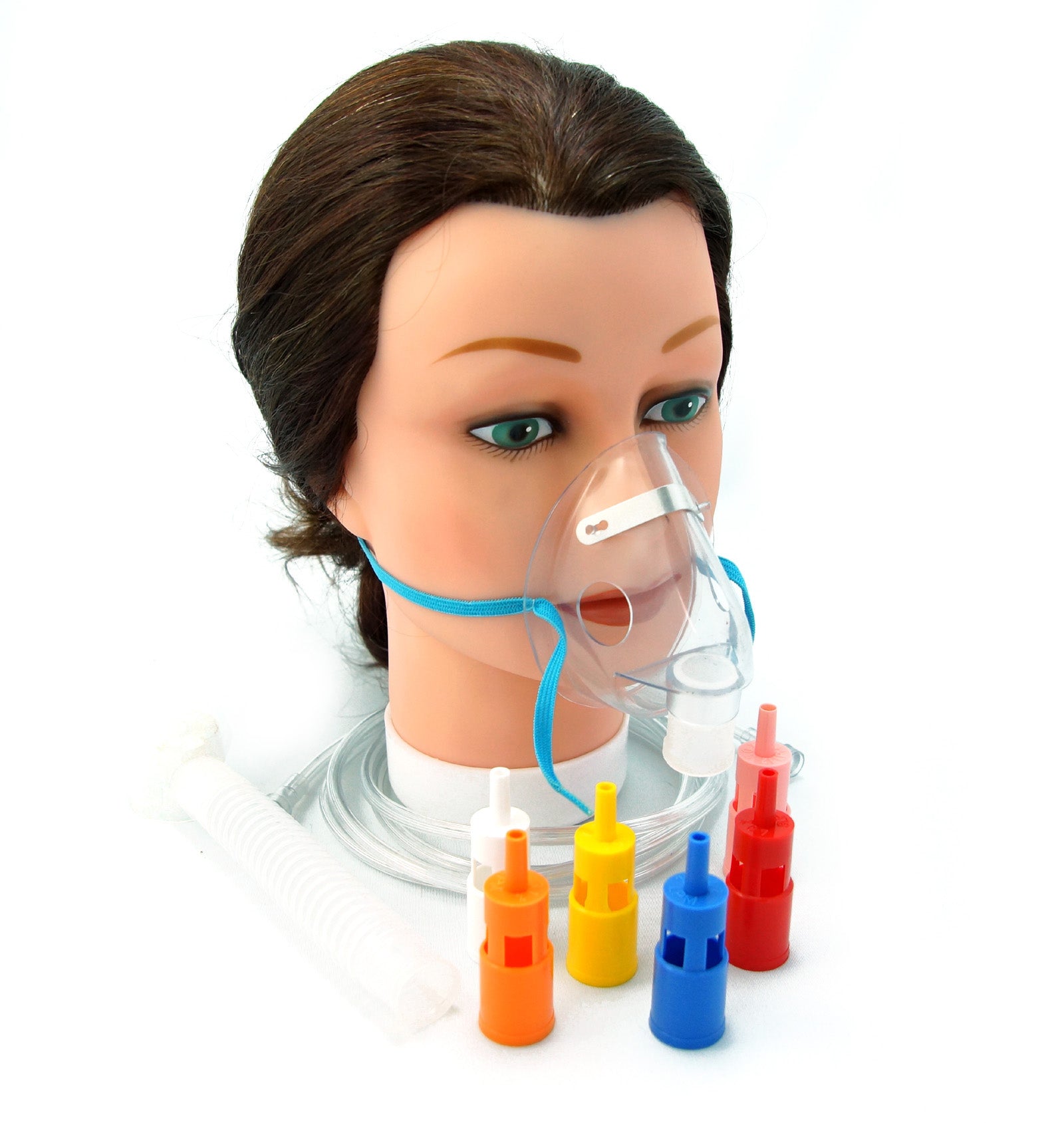 Complete Venturi mask kit with oxygen tubing and adjustable dilution ports – preferred by respiratory therapy programs in Ontario