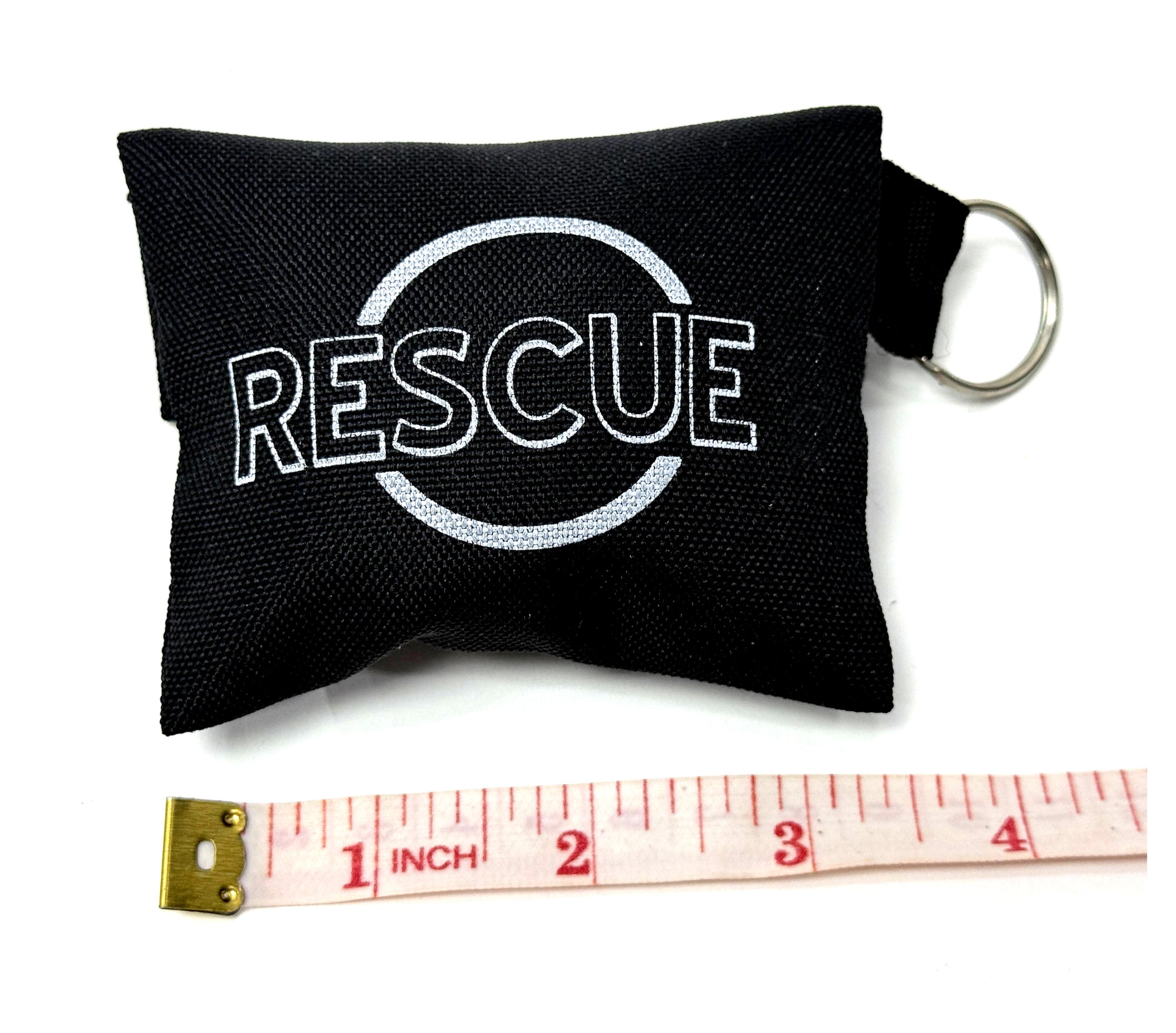 Airway® CPR Face Shield with Check Valve – Black Keychain Pouch + Gloves + Logo Print